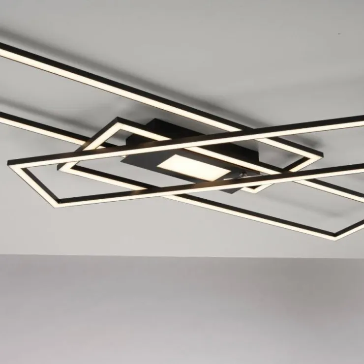 Luminaires Leuchten Direkt Éclairage Led|Plafonnier Leuchten-Direkt ASMIN LED Noir, 1 lumière, Télécommandes