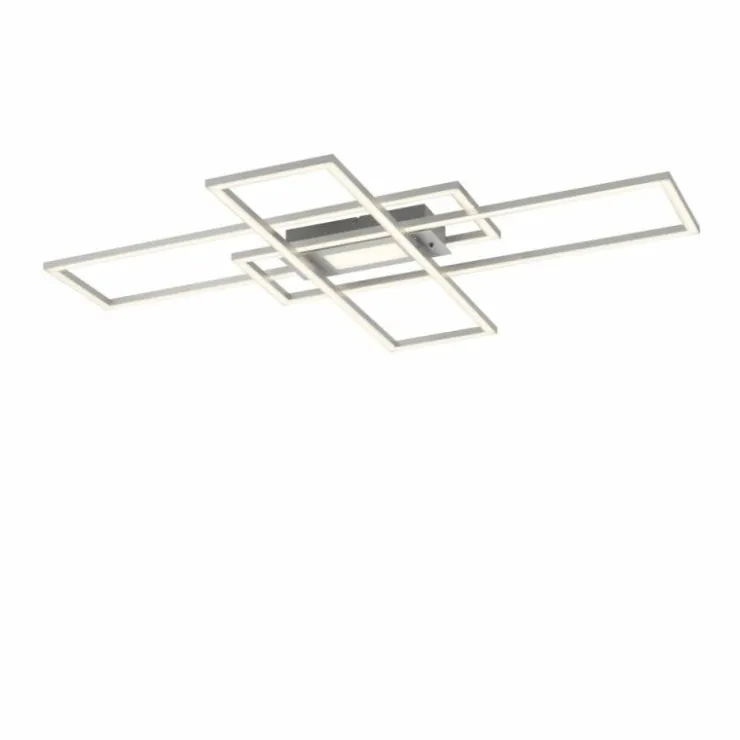 Luminaires Leuchten Direkt Éclairage Led|Plafonnier Leuchten-Direkt ASMIN LED Acier brossé, 1 lumière, Télécommandes
