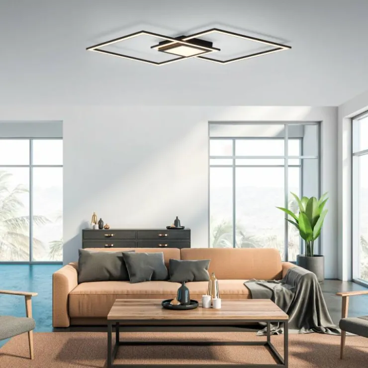 Luminaires Leuchten Direkt Éclairage Led|Plafonnier Leuchten-Direkt ASMIN LED Noir, 1 lumière