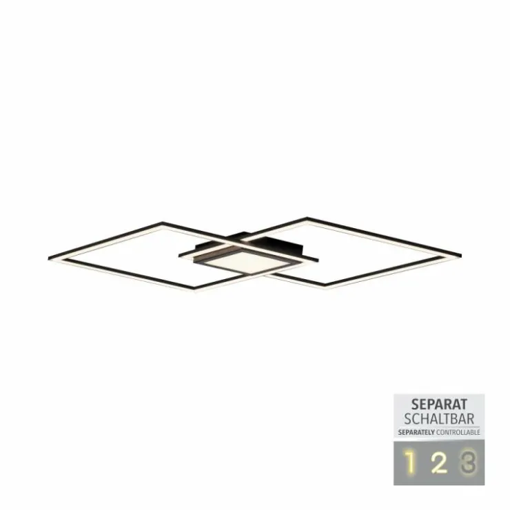 Luminaires Leuchten Direkt Éclairage Led|Plafonnier Leuchten-Direkt ASMIN LED Noir, 1 lumière