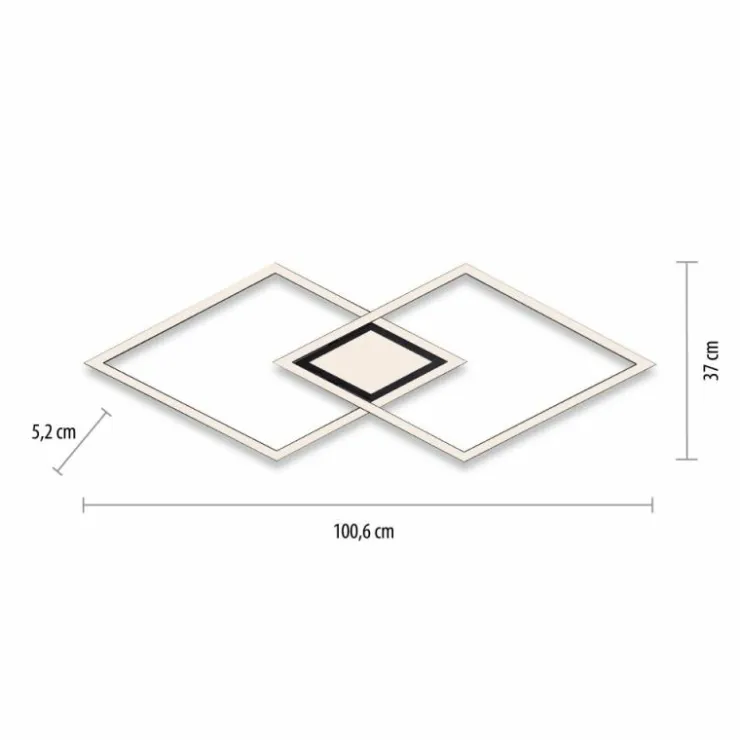 Luminaires Leuchten Direkt Éclairage Led|Plafonnier Leuchten-Direkt ASMIN LED Noir, 1 lumière