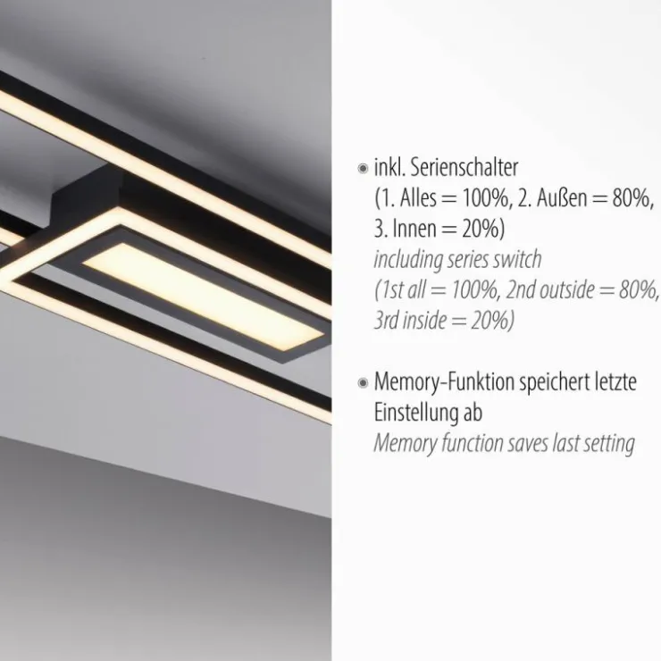 Luminaires Leuchten Direkt Éclairage Led|Plafonnier Leuchten-Direkt ASMIN LED Noir, 1 lumière