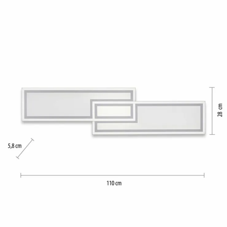 Luminaires Leuchten Direkt Éclairage Led|Plafonnier Leuchten-Direkt EDGING LED Blanc, 1 lumière, Télécommandes