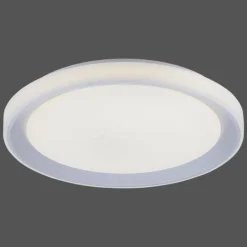 Plafonnier Leuchten-Direkt LOLAsmart-LENI LED Argenté, 1 lumière, Télécommandes, Changeur de couleurs
