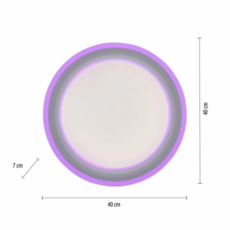 Luminaires Leuchten Direkt Éclairage Led|Plafonnier Leuchten-Direkt SPHERIC LED Blanc, 2 lumières, Télécommandes, Changeur de couleurs