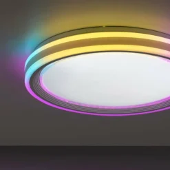 Luminaires Leuchten Direkt Éclairage Led|Plafonnier Leuchten-Direkt SPHERIC LED Blanc, 2 lumières, Télécommandes, Changeur de couleurs