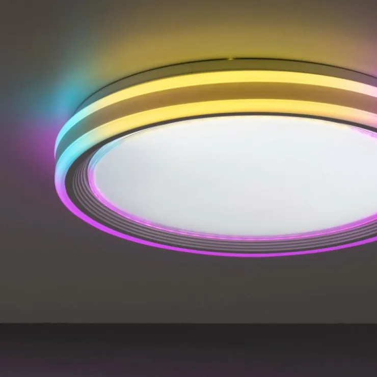 Luminaires Leuchten Direkt Éclairage Led|Plafonnier Leuchten-Direkt SPHERIC LED Blanc, 2 lumières, Télécommandes, Changeur de couleurs
