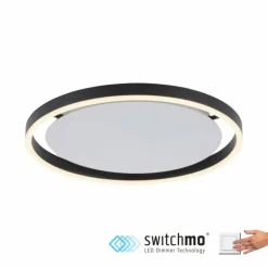 Luminaires Leuchten Direkt Éclairage Led|Plafonnier Leuchten-Direkt RITUS LED Anthracite, 1 lumière