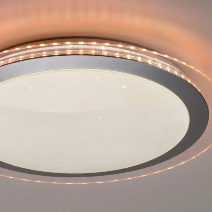 Luminaires Leuchten Direkt Éclairage Led|Plafonnier Leuchten-Direkt CYBA LED Argenté, 2 lumières, Télécommandes, Changeur de couleurs