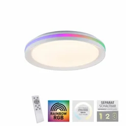 Luminaires Leuchten Direkt Éclairage Led|Plafonnier Leuchten-Direkt RIBBON LED Blanc, 2 lumières, Télécommandes, Changeur de couleurs