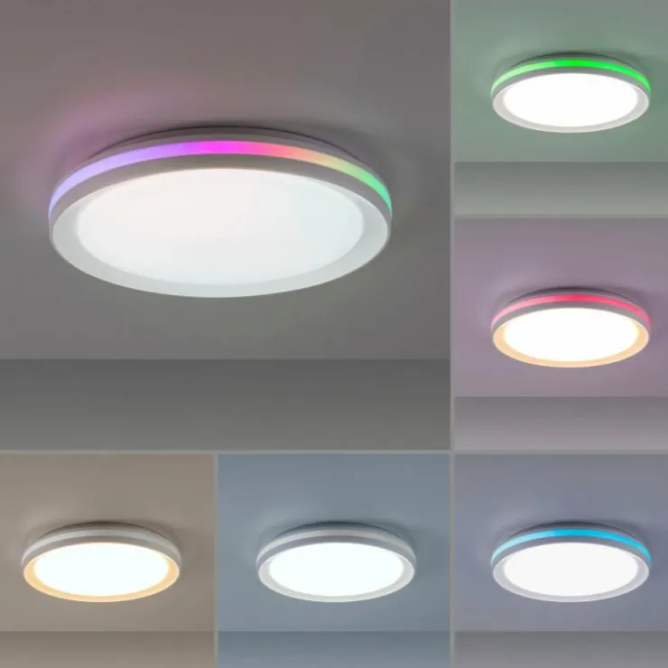Luminaires Leuchten Direkt Éclairage Led|Plafonnier Leuchten-Direkt RIBBON LED Blanc, 2 lumières, Télécommandes, Changeur de couleurs