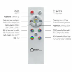 Luminaires Leuchten Direkt Éclairage Led|Plafonnier Leuchten-Direkt GALACTICA LED Blanc, 2 lumières, Télécommandes, Changeur de couleurs