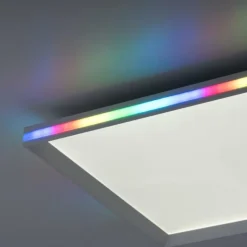 Luminaires Leuchten Direkt Éclairage Led|Plafonnier Leuchten-Direkt GALACTICA LED Blanc, 2 lumières, Télécommandes, Changeur de couleurs