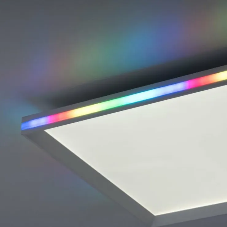 Luminaires Leuchten Direkt Éclairage Led|Plafonnier Leuchten-Direkt GALACTICA LED Blanc, 2 lumières, Télécommandes, Changeur de couleurs