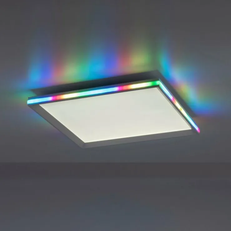 Luminaires Leuchten Direkt Éclairage Led|Plafonnier Leuchten-Direkt GALACTICA LED Blanc, 2 lumières, Télécommandes, Changeur de couleurs