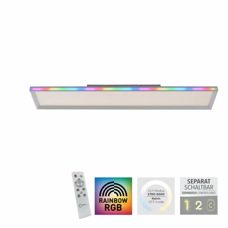 Luminaires Leuchten Direkt Éclairage Led|Plafonnier Leuchten-Direkt GALACTICA LED Blanc, 2 lumières, Télécommandes, Changeur de couleurs