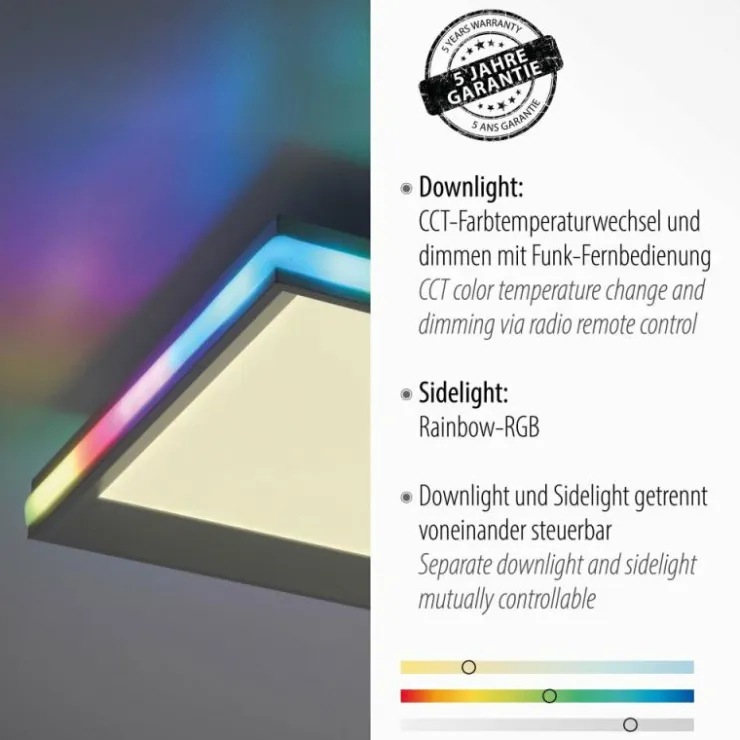 Luminaires Leuchten Direkt Éclairage Led|Plafonnier Leuchten-Direkt GALACTICA LED Blanc, 2 lumières, Télécommandes, Changeur de couleurs