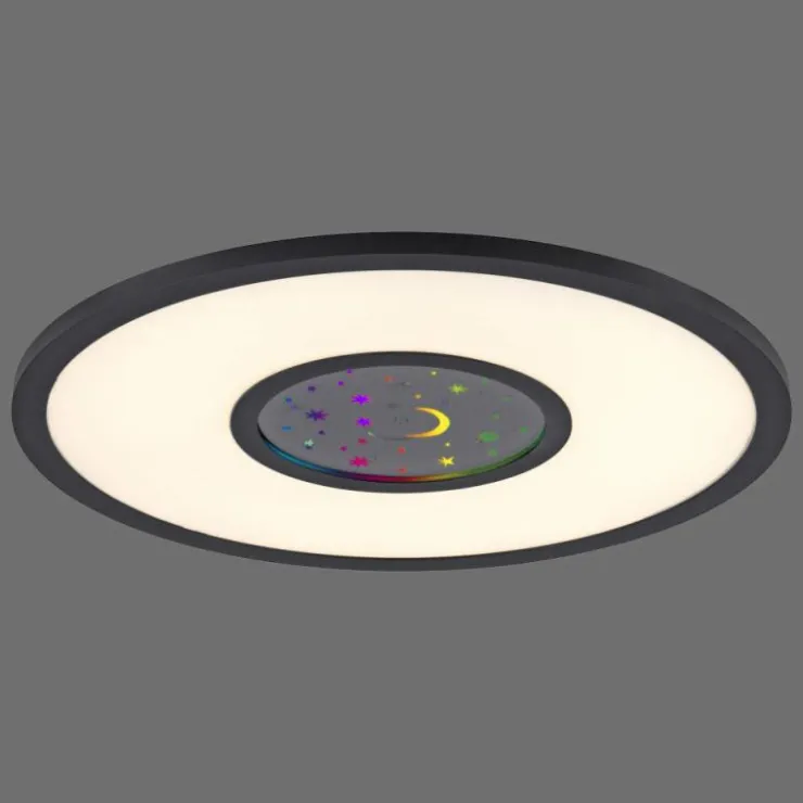 Luminaires Leuchten Direkt Éclairage Led|Plafonnier Leuchten-Direkt ASTRO LED Noir, 2 lumières, Télécommandes, Changeur de couleurs
