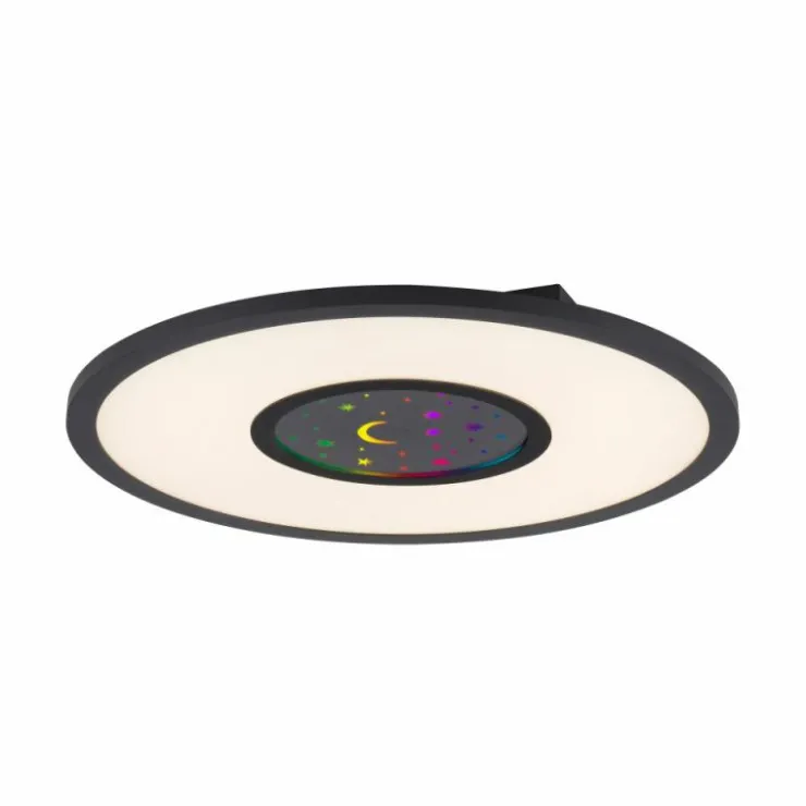 Luminaires Leuchten Direkt Éclairage Led|Plafonnier Leuchten-Direkt ASTRO LED Noir, 2 lumières, Télécommandes, Changeur de couleurs