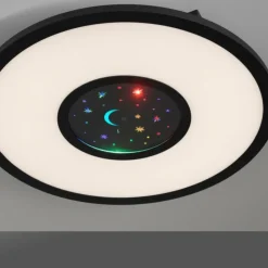 Luminaires Leuchten Direkt Éclairage Led|Plafonnier Leuchten-Direkt ASTRO LED Noir, 2 lumières, Télécommandes, Changeur de couleurs