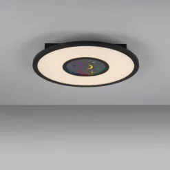 Luminaires Leuchten Direkt Éclairage Led|Plafonnier Leuchten-Direkt ASTRO LED Noir, 2 lumières, Télécommandes, Changeur de couleurs