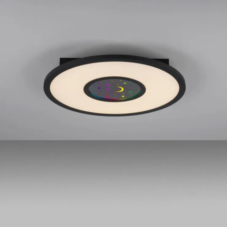 Luminaires Leuchten Direkt Éclairage Led|Plafonnier Leuchten-Direkt ASTRO LED Noir, 2 lumières, Télécommandes, Changeur de couleurs