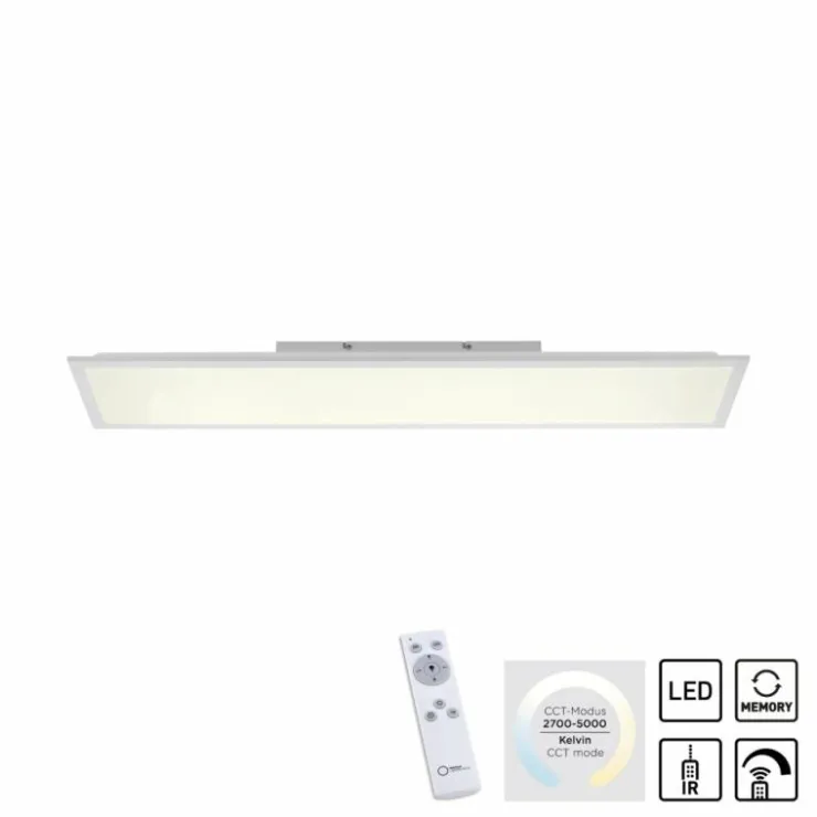 Luminaires Leuchten Direkt Éclairage Led|Plafonnier Leuchten-Direkt FLAT LED Blanc, 1 lumière, Télécommandes