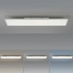 Luminaires Leuchten Direkt Éclairage Led|Plafonnier Leuchten-Direkt FLAT LED Blanc, 1 lumière, Télécommandes