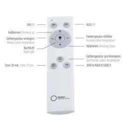 Luminaires Leuchten Direkt Éclairage Led|Plafonnier Leuchten-Direkt FLAT LED Blanc, 1 lumière, Télécommandes