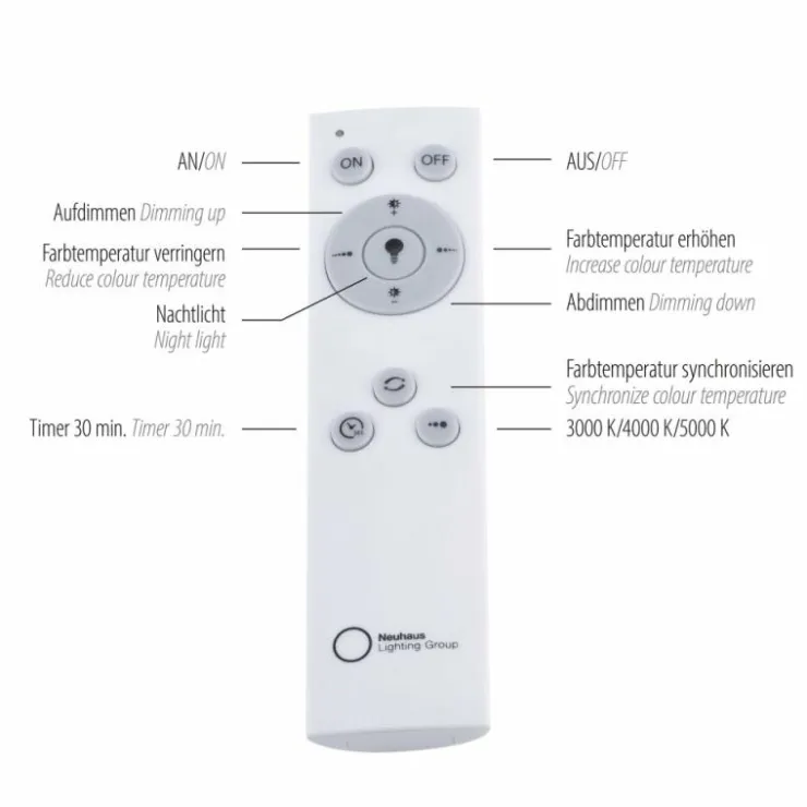 Luminaires Leuchten Direkt Éclairage Led|Plafonnier Leuchten-Direkt FLAT LED Blanc, 1 lumière, Télécommandes