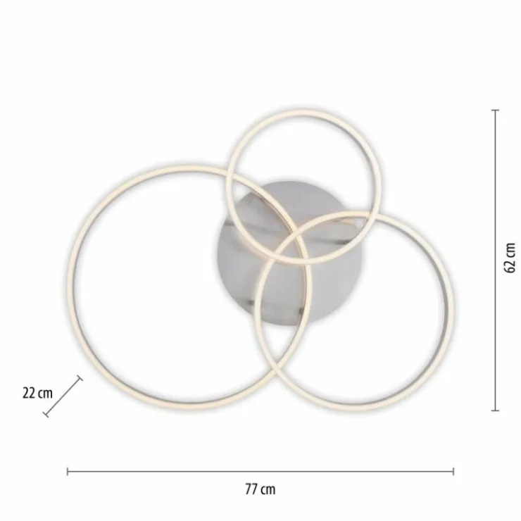 Luminaires Leuchten Direkt Éclairage Led|Plafonnier Leuchten-Direkt LILLUTI LED Argenté, 2 lumières, Télécommandes