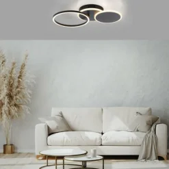 Luminaires Leuchten Direkt Éclairage Led|Plafonnier Leuchten-Direkt SEVENT LED Noir, 1 lumière