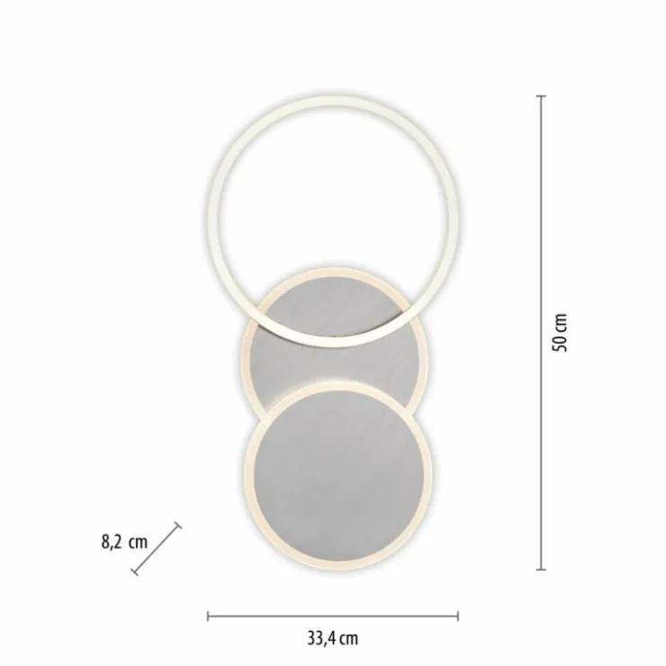 Luminaires Leuchten Direkt Éclairage Led|Plafonnier Leuchten-Direkt SEVENT LED Argenté, 1 lumière