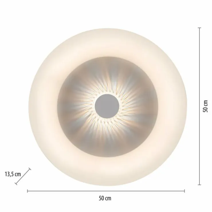 Luminaires Leuchten Direkt Éclairage Led|Plafonnier Leuchten-Direkt VERTIGO LED Blanc, 1 lumière, Télécommandes