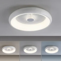 Luminaires Leuchten Direkt Éclairage Led|Plafonnier Leuchten-Direkt VERTIGO LED Blanc, 1 lumière, Télécommandes