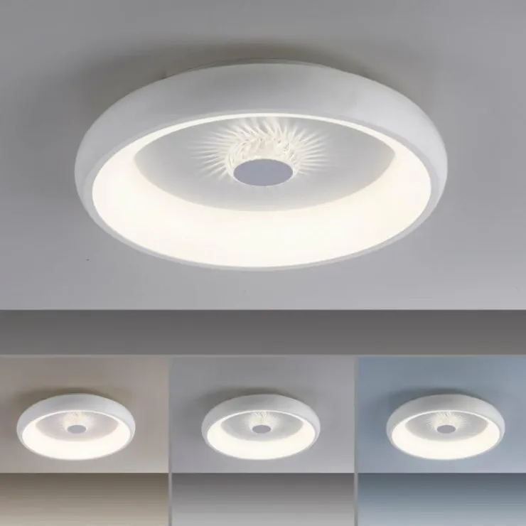 Luminaires Leuchten Direkt Éclairage Led|Plafonnier Leuchten-Direkt VERTIGO LED Blanc, 1 lumière, Télécommandes