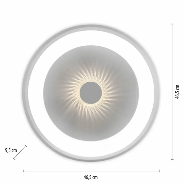 Luminaires Leuchten Direkt Éclairage Led|Plafonnier Leuchten-Direkt VERTIGO LED Blanc, 1 lumière, Télécommandes