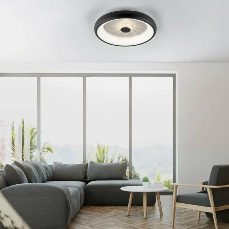 Luminaires Leuchten Direkt Éclairage Led|Plafonnier Leuchten-Direkt VERTIGO LED Noir, 1 lumière, Télécommandes