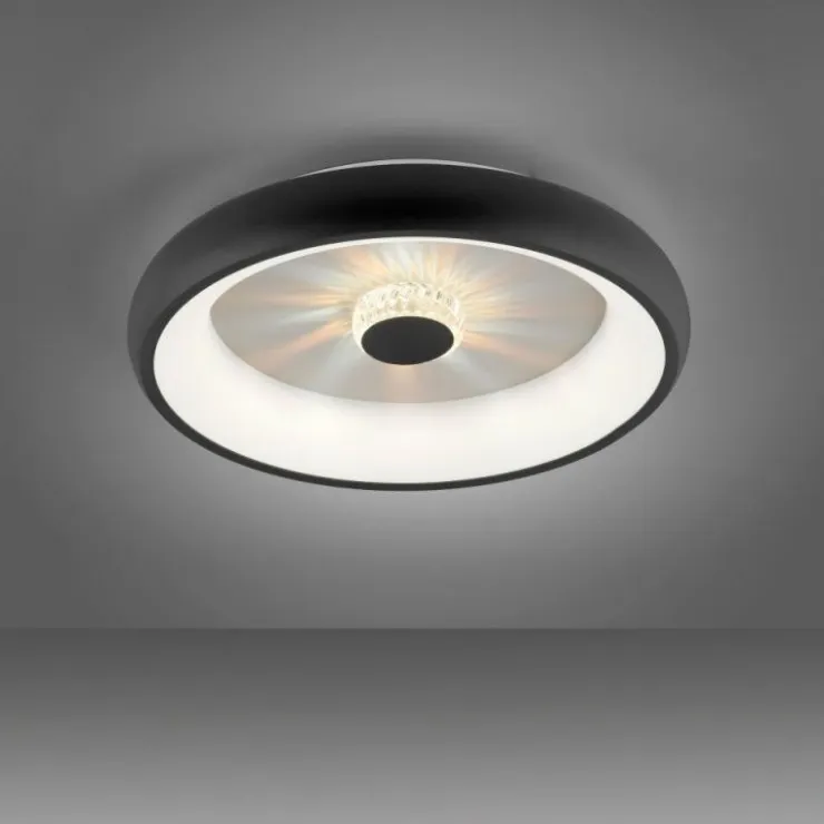 Luminaires Leuchten Direkt Éclairage Led|Plafonnier Leuchten-Direkt VERTIGO LED Noir, 1 lumière, Télécommandes