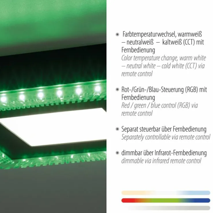 Luminaires Leuchten Direkt Éclairage Led|Plafonnier Leuchten-Direkt ACRI LED Noir, 2 lumières, Télécommandes