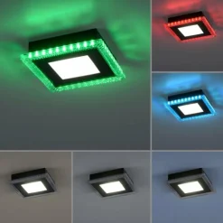 Luminaires Leuchten Direkt Éclairage Led|Plafonnier Leuchten-Direkt ACRI LED Noir, 2 lumières, Télécommandes