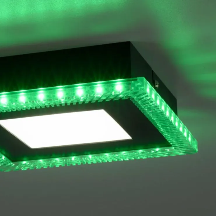 Luminaires Leuchten Direkt Éclairage Led|Plafonnier Leuchten-Direkt ACRI LED Noir, 2 lumières, Télécommandes
