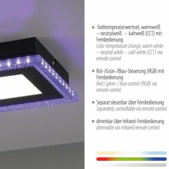 Luminaires Leuchten Direkt Éclairage Led|Plafonnier Leuchten-Direkt ACRI LED Noir, 2 lumières, Télécommandes