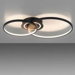 Luminaires Leuchten Direkt Éclairage Led|Plafonnier Leuchten-Direkt ASMINA LED Noir, 2 lumières