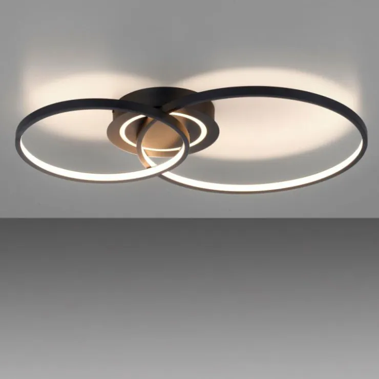 Luminaires Leuchten Direkt Éclairage Led|Plafonnier Leuchten-Direkt ASMINA LED Noir, 2 lumières