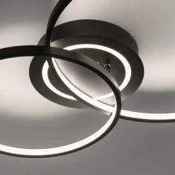 Luminaires Leuchten Direkt Éclairage Led|Plafonnier Leuchten-Direkt ASMINA LED Noir, 2 lumières