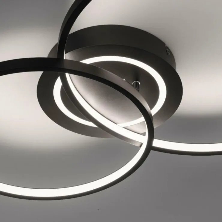 Luminaires Leuchten Direkt Éclairage Led|Plafonnier Leuchten-Direkt ASMINA LED Noir, 2 lumières