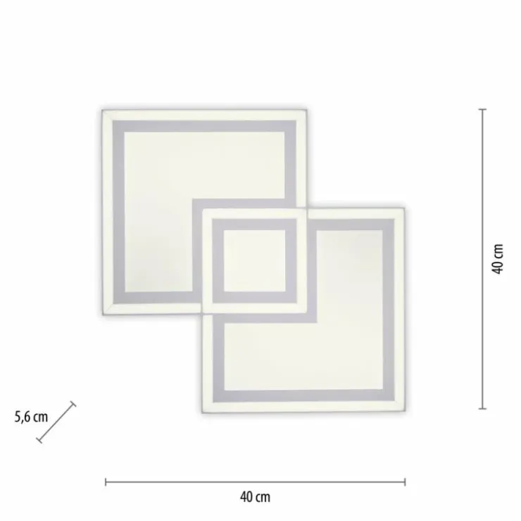 Luminaires Leuchten Direkt Éclairage Led|Plafonnier Leuchten-Direkt BEDGING LED Blanc, 1 lumière