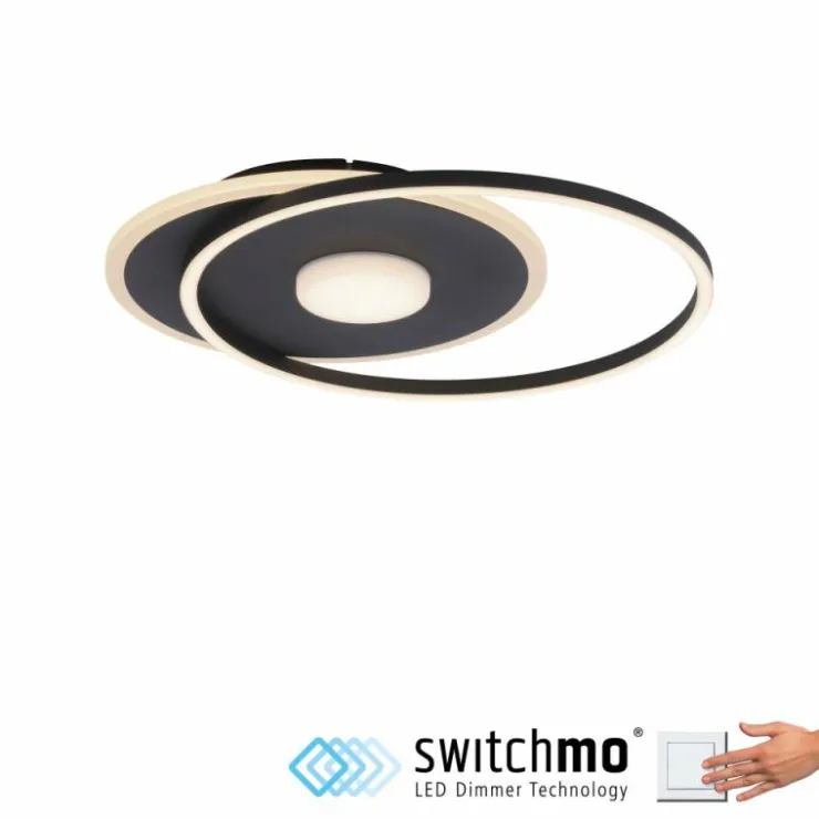 Luminaires Leuchten Direkt Éclairage Led|Plafonnier Leuchten-Direkt DOMINO LED Noir, 1 lumière