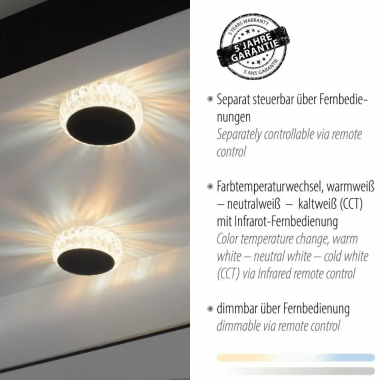 Luminaires Leuchten Direkt Éclairage Led|Plafonnier Leuchten-Direkt VERTIGO LED Noir, 1 lumière, Télécommandes